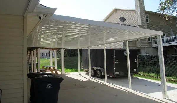 carport with an awning