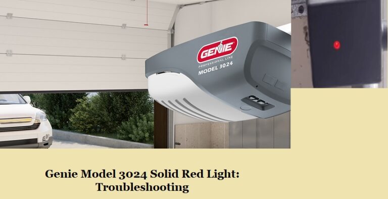 genie model 3024 solid red light