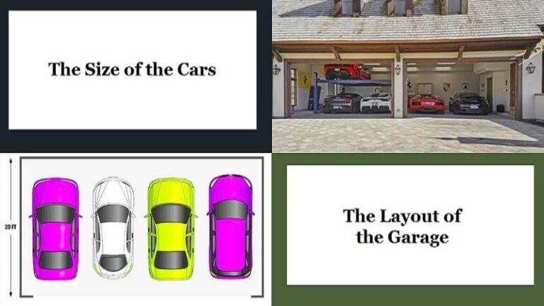 how many square feet is a 4 car garage