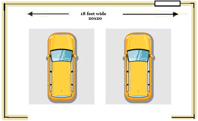 how wide is a 2 car garage