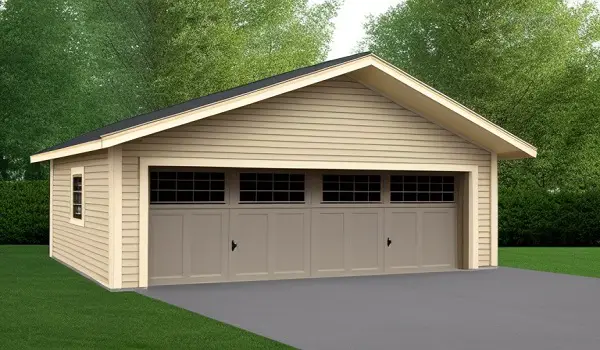 ideal 2 car garage dimensions