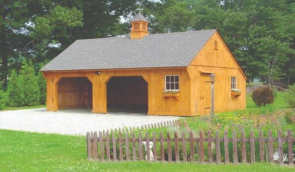 post and beam garage kit from country carpenters barn style garage kit