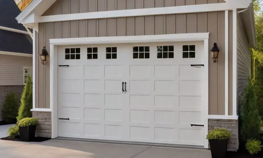 wooden side hinged garage doors