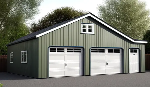 2 car prefab traditional garages