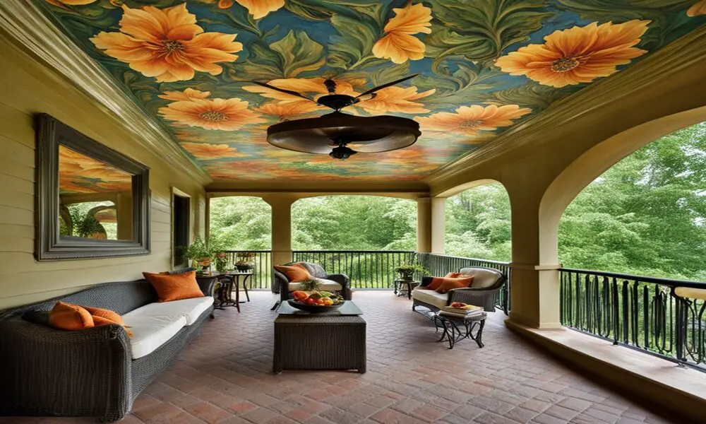 Mural Ceilings for Artistic Sophistication Porch Ceiling