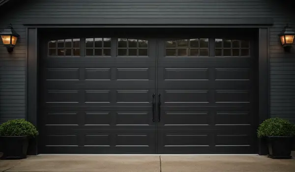 black carriage garage door designs