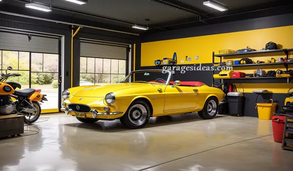 bold garage yellow paint color