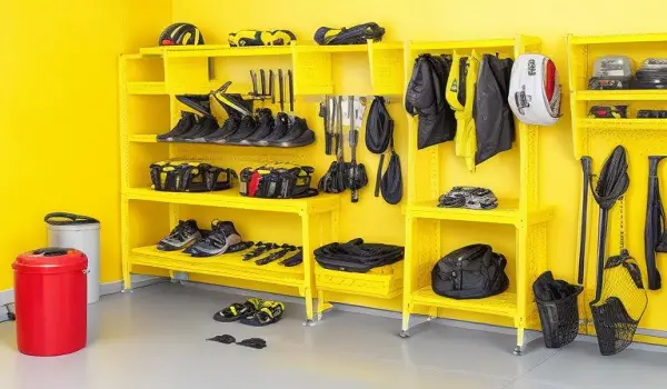 garage yellow accessories