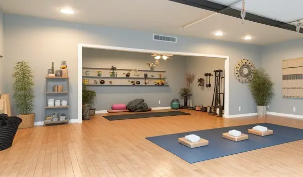 room over garage yoga studio