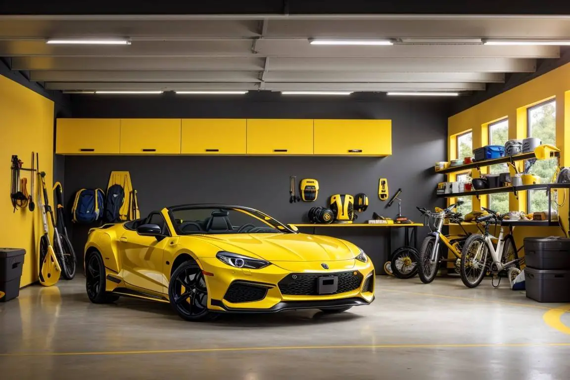 yellow garage walls