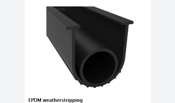 EPDM weatherstripping for garage doors