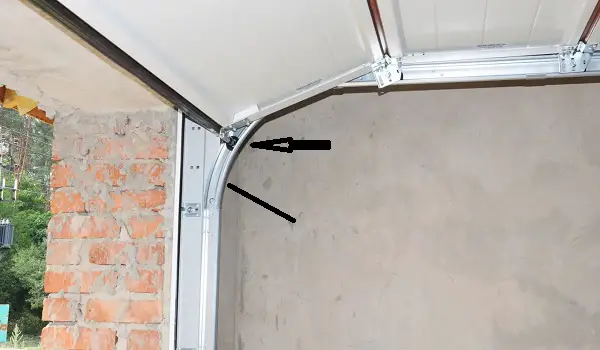 test the garage door off track