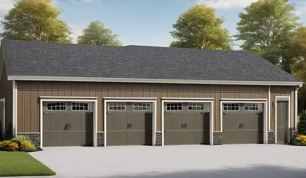 4-car garage ideal for families with multiple drivers and car aficionados