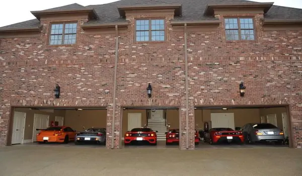 6-car garage designed for extensive collections and spacious storage needs