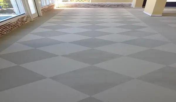 checkered garage floor paint
