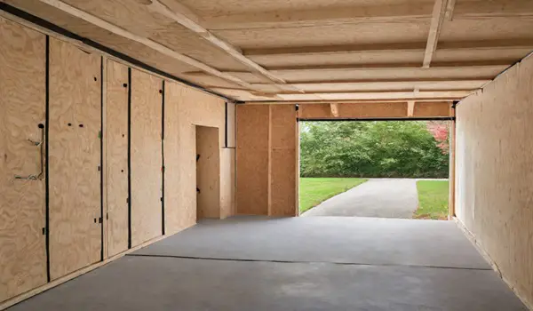 plywood wall garage