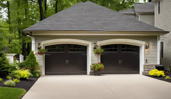 types of garage door overhangs