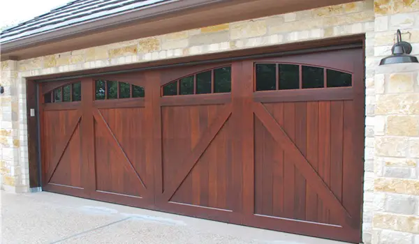 mahogany garage doors