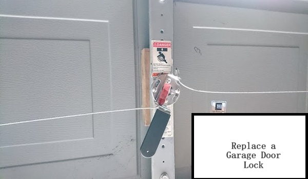 replace a garage door lock