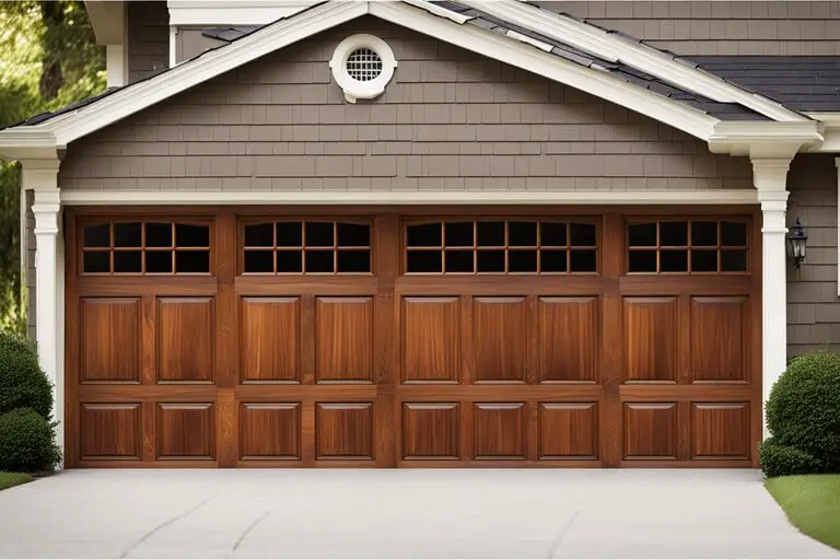wood panel garage doors