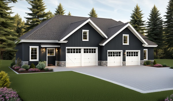 house plans with 3 car garage side entry