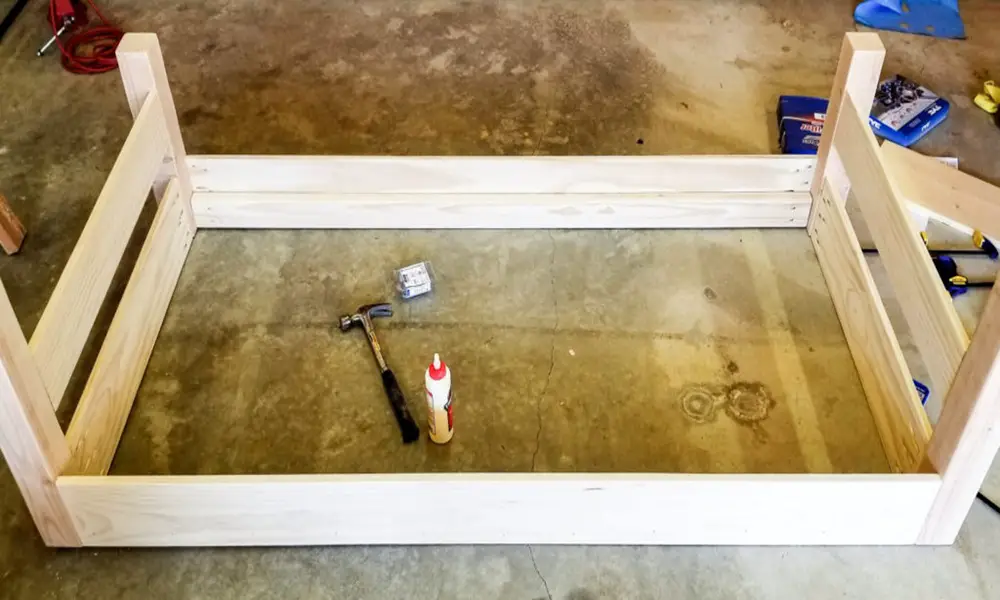 building the seat frame porch swing bed