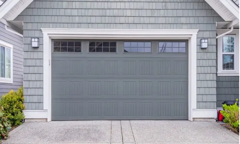 how wide garage door for 2 cars