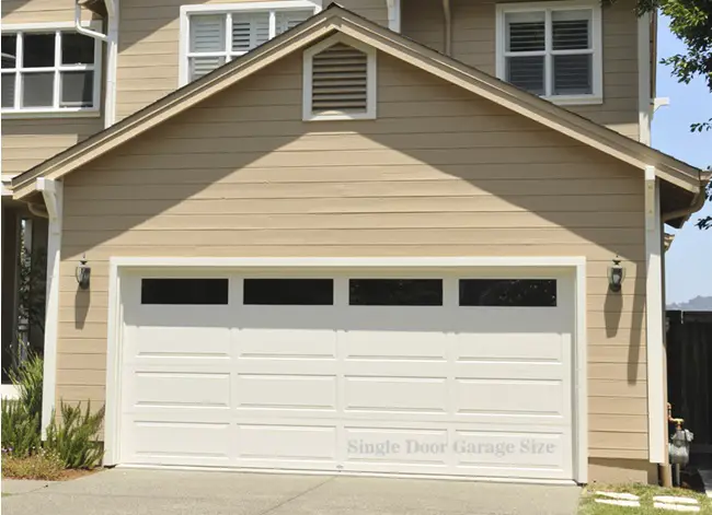 single door garage size