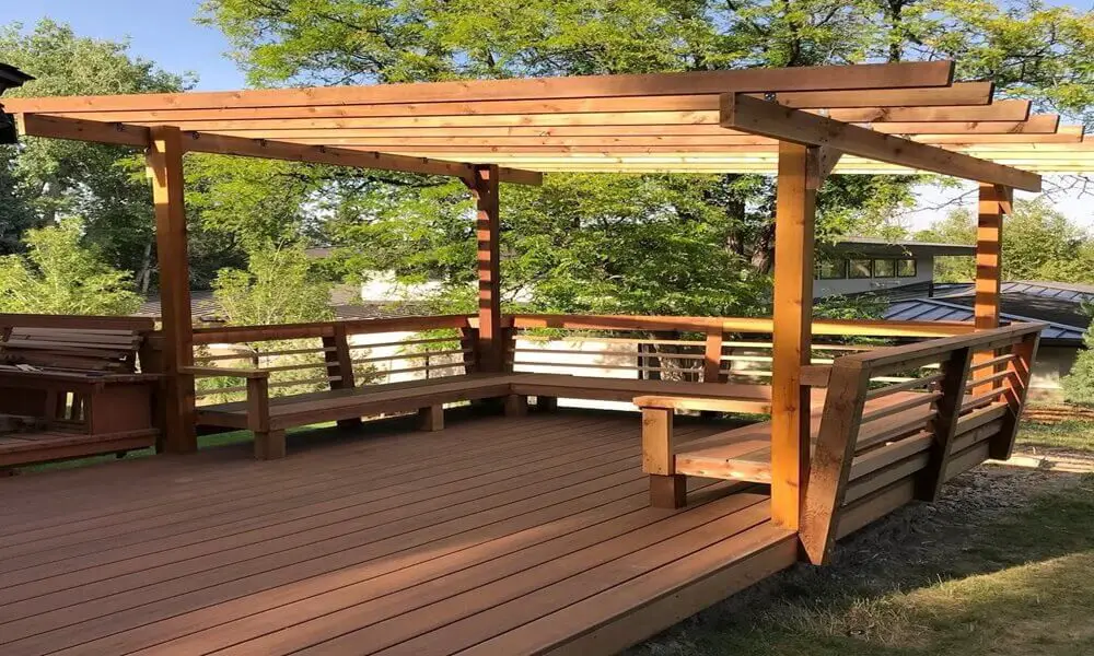 Pergola with Built-in Seating