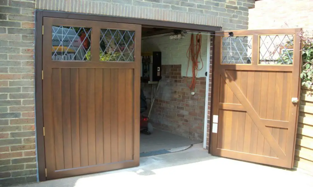 side hinged garage doors