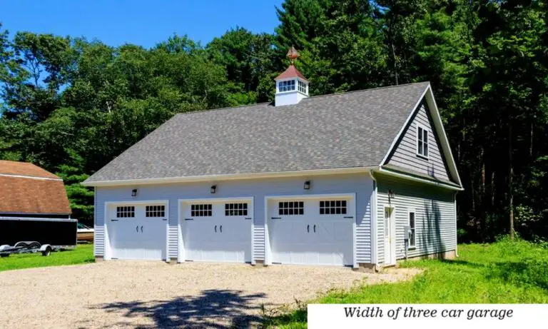 width of three car garage